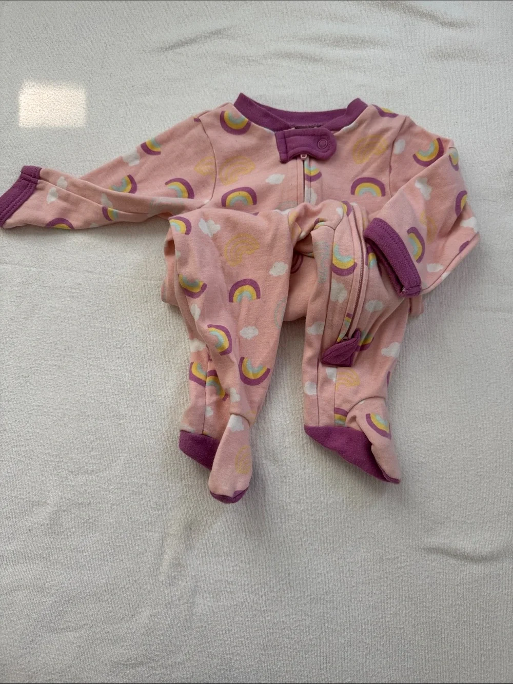 9 - Assorted Pink Girls' Sleepwear Bundle - Mixed Brands - 3-6 months